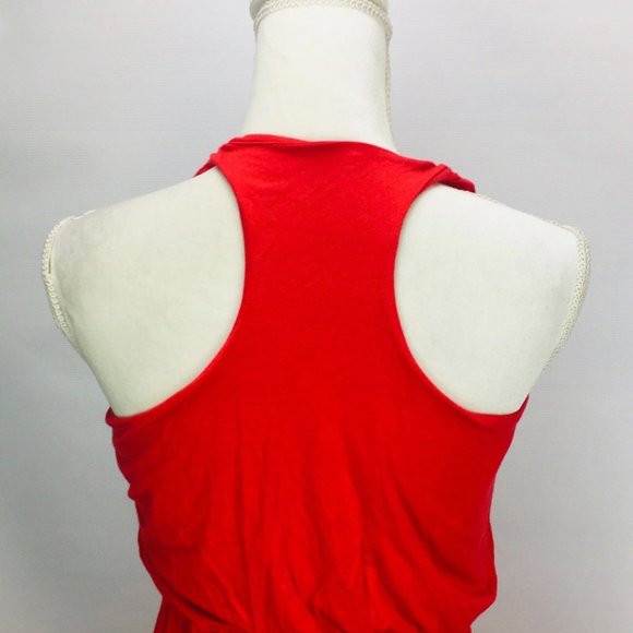 JOLIE Los Angeles Red Sleeveless Racer Back Elastic Waist Maxi Women Size M USA - Picture 5 of 8